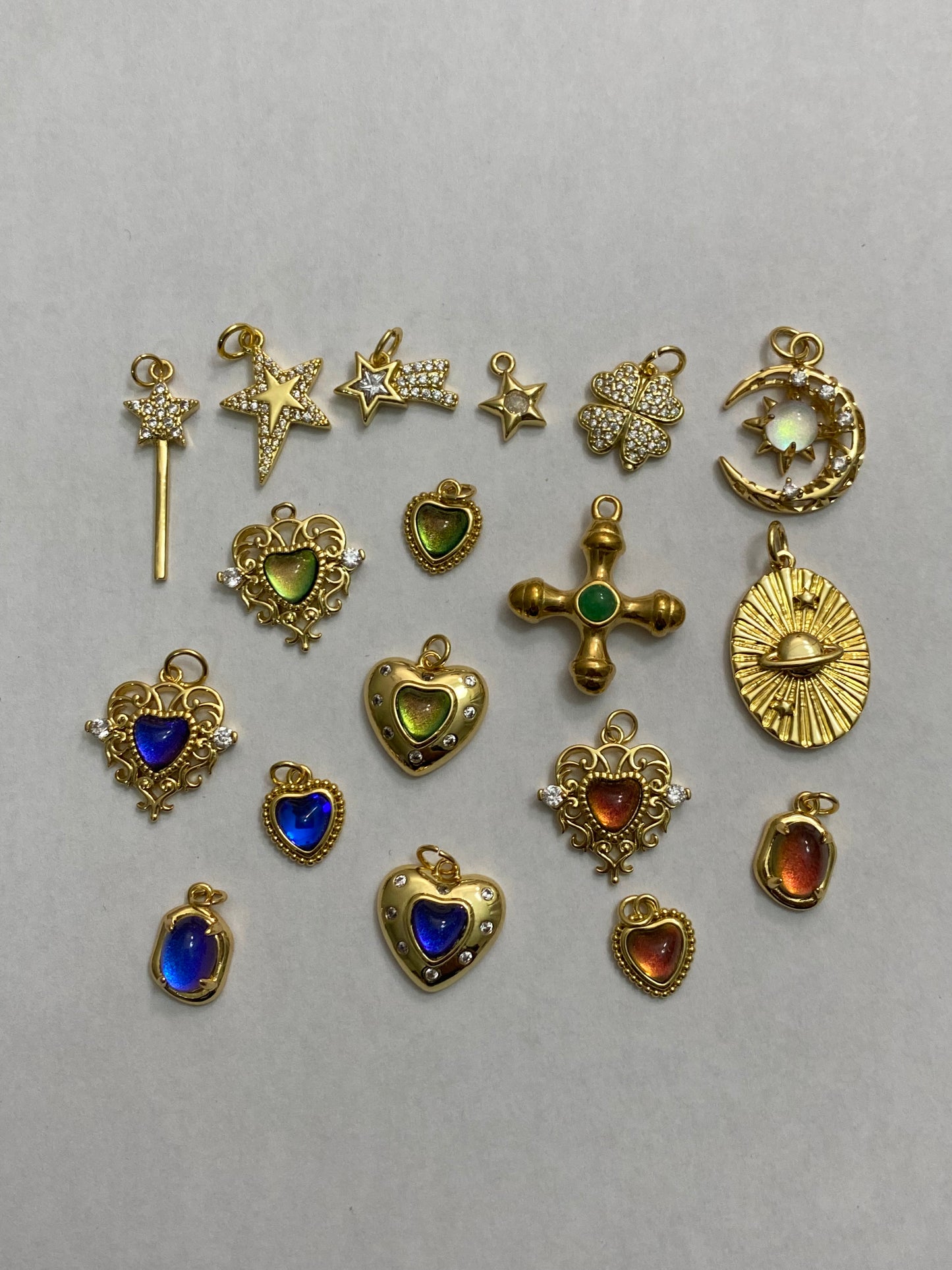 Gold Charm Holder Necklace