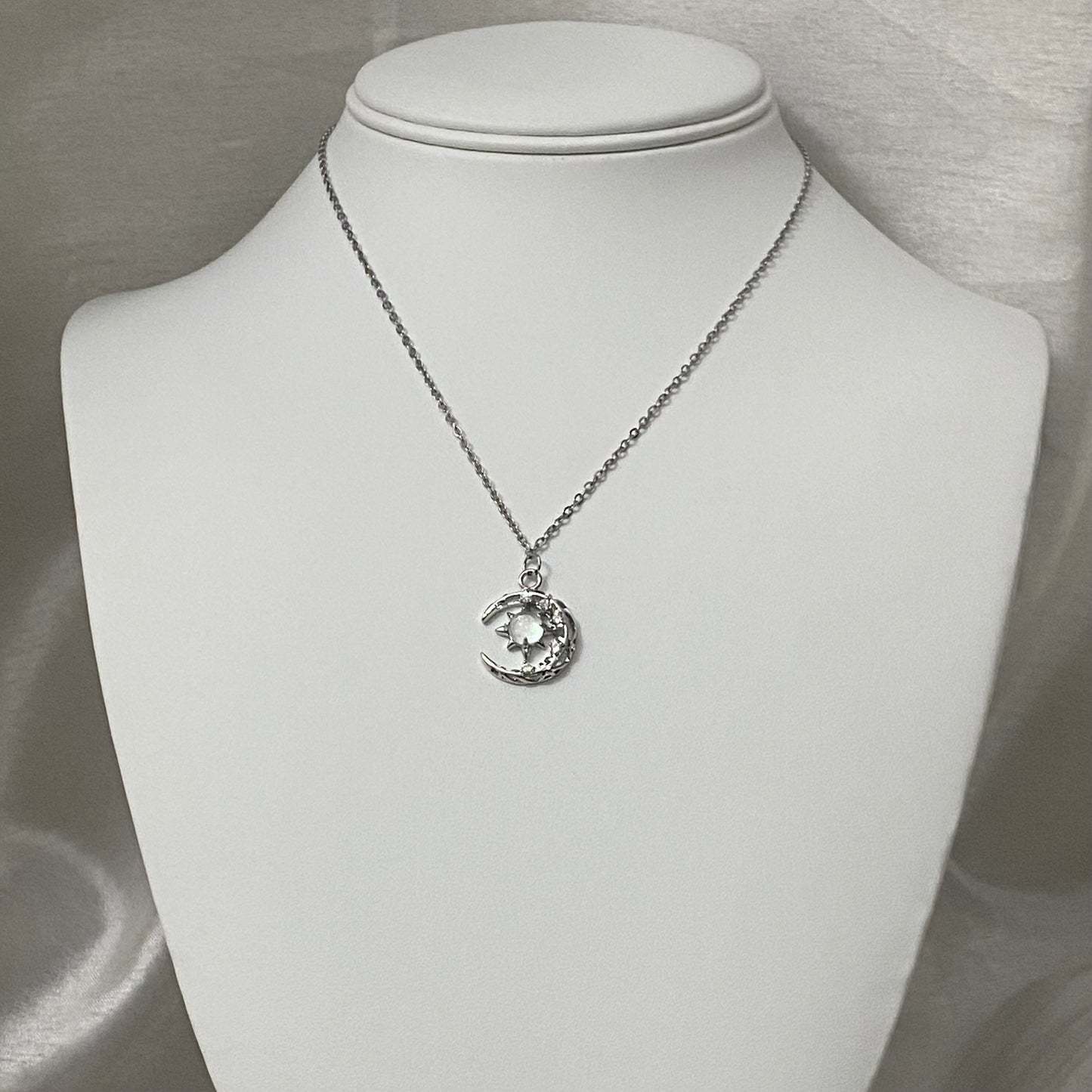 Opal Moon Necklace