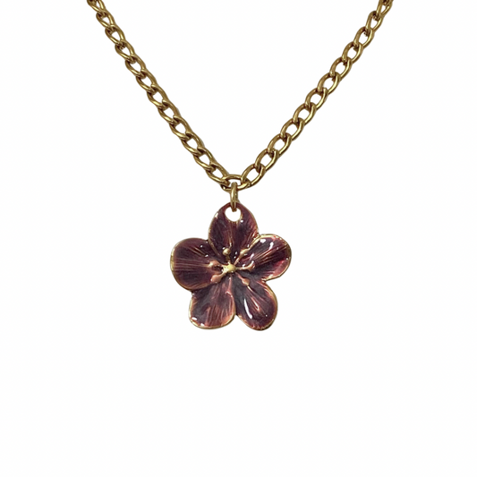 Sangria Flower Necklace