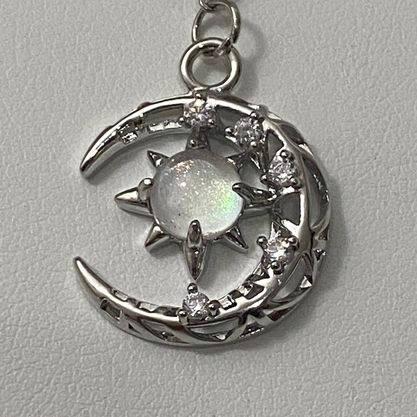 Opal Moon Necklace