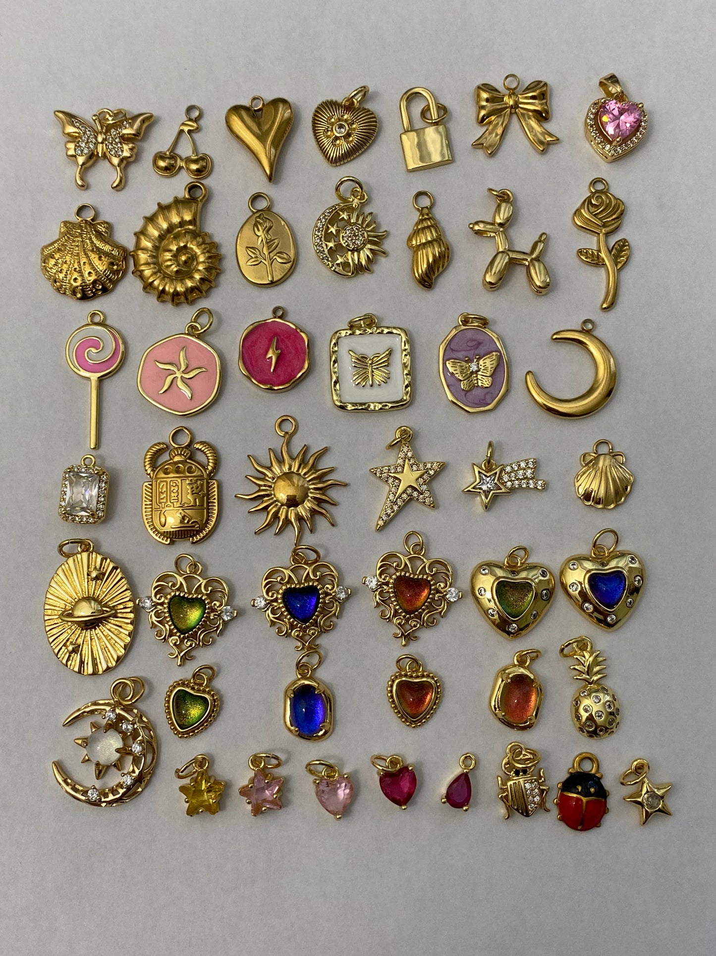 Gold Charm Holder Necklace