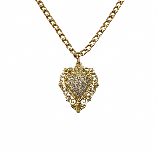Royal Sacred Heart Necklace