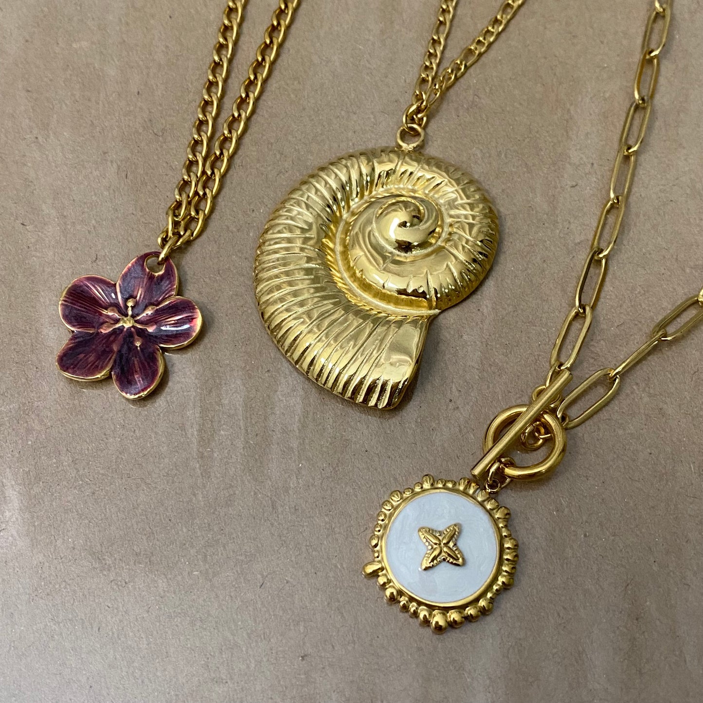 Sangria Flower Necklace