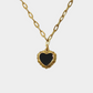 Black Coquette Heart Necklace