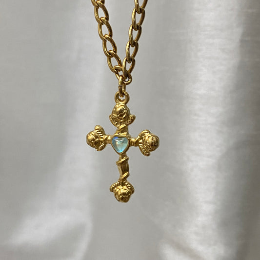 Blue Cross Necklace