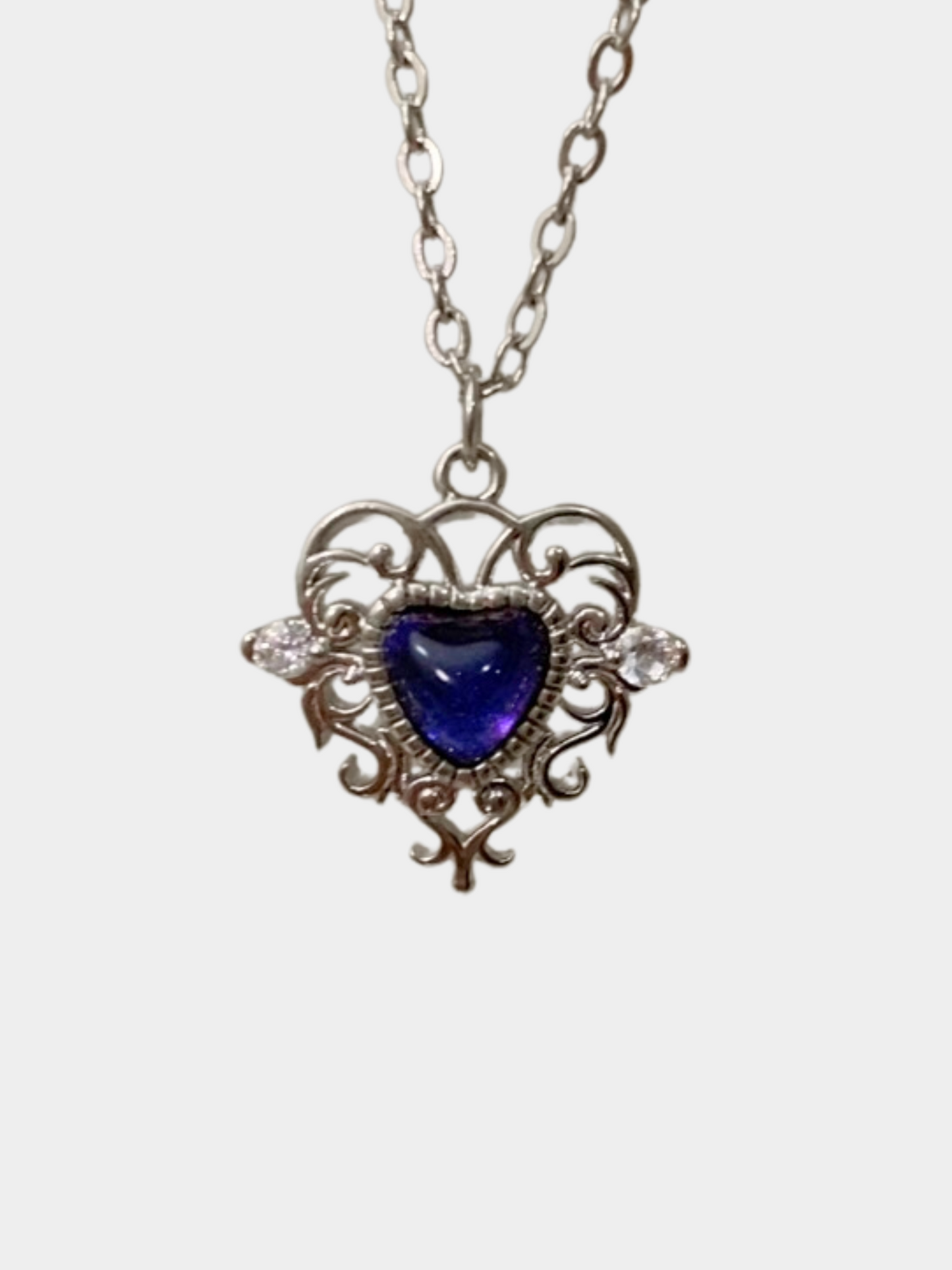 Blue Mira Necklace in Silver