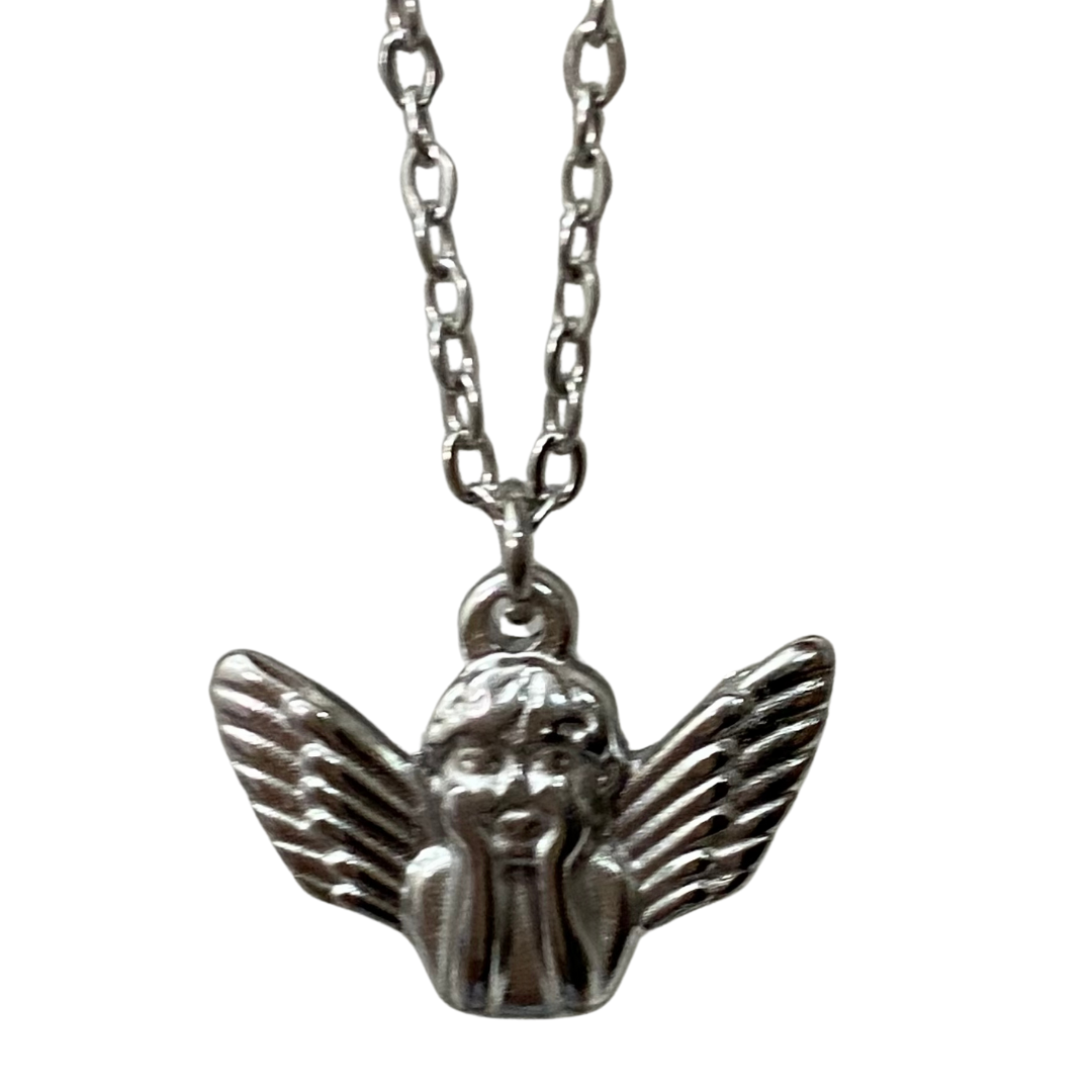 Silver Angel Cherub