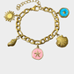 Sandy Beach Shore Charm Bracelet