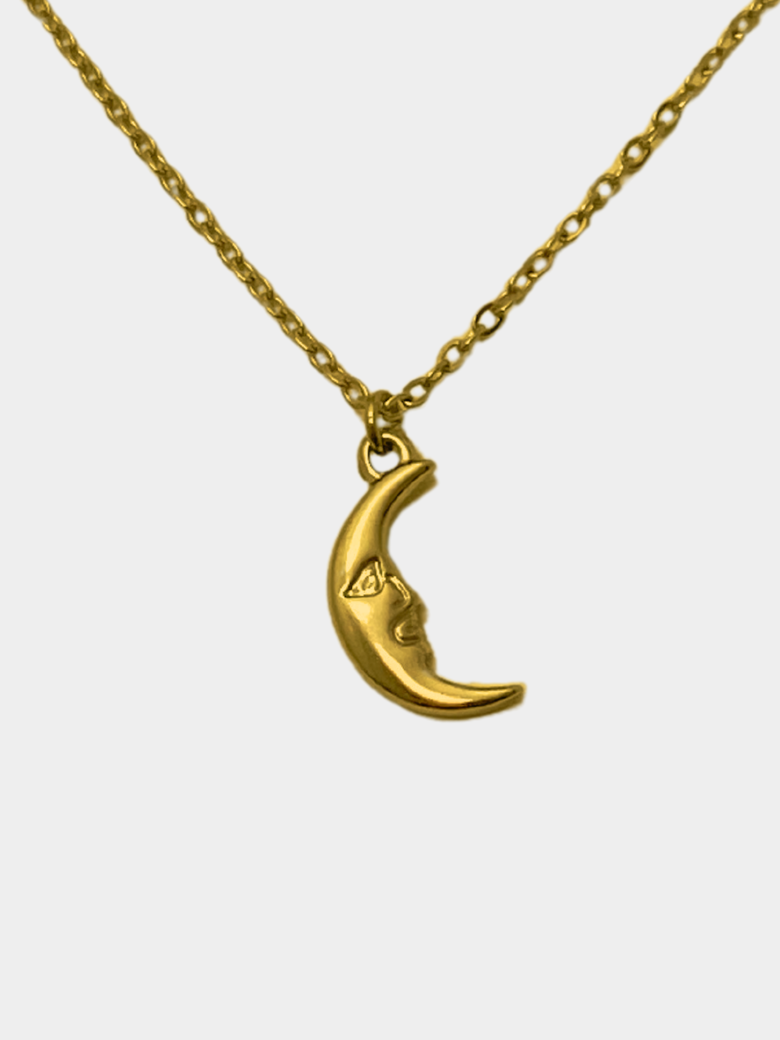 Gold Crescent Moon Necklace