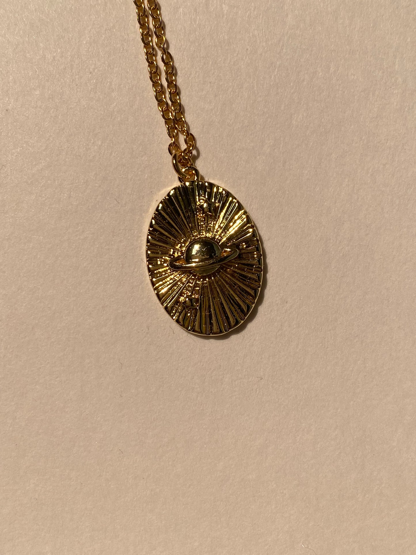 Saturn Medallion Necklace