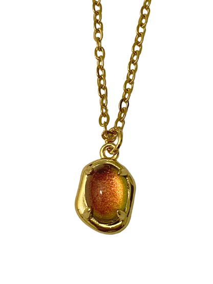 Orange Space Portal Necklace