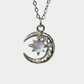 Silver Opal Moon Necklace