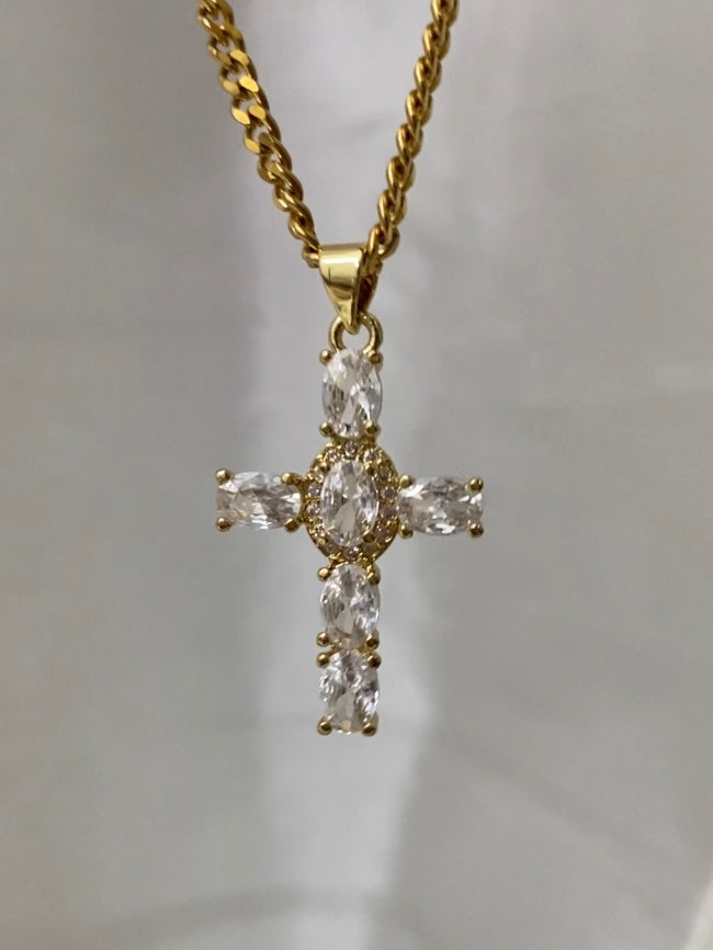 Crystal Cross Necklace