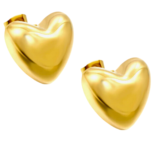 Bubble Heart Studs