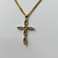 Grey Crystal Cross Necklace