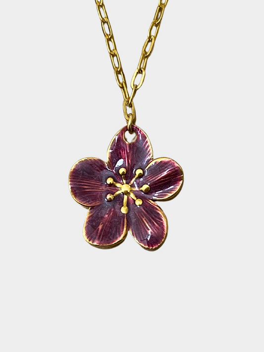 Sangria Flower Necklace