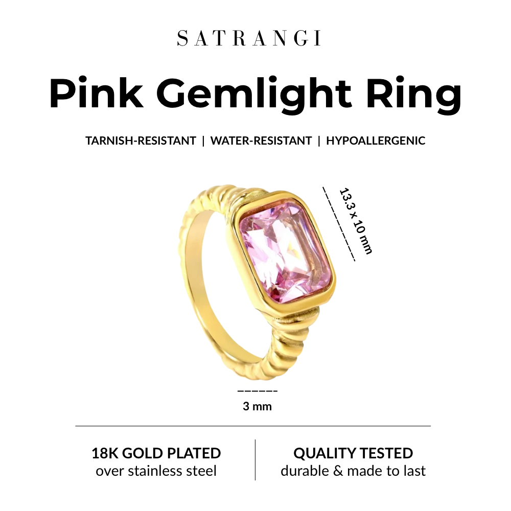 Pink Gemlet Ring