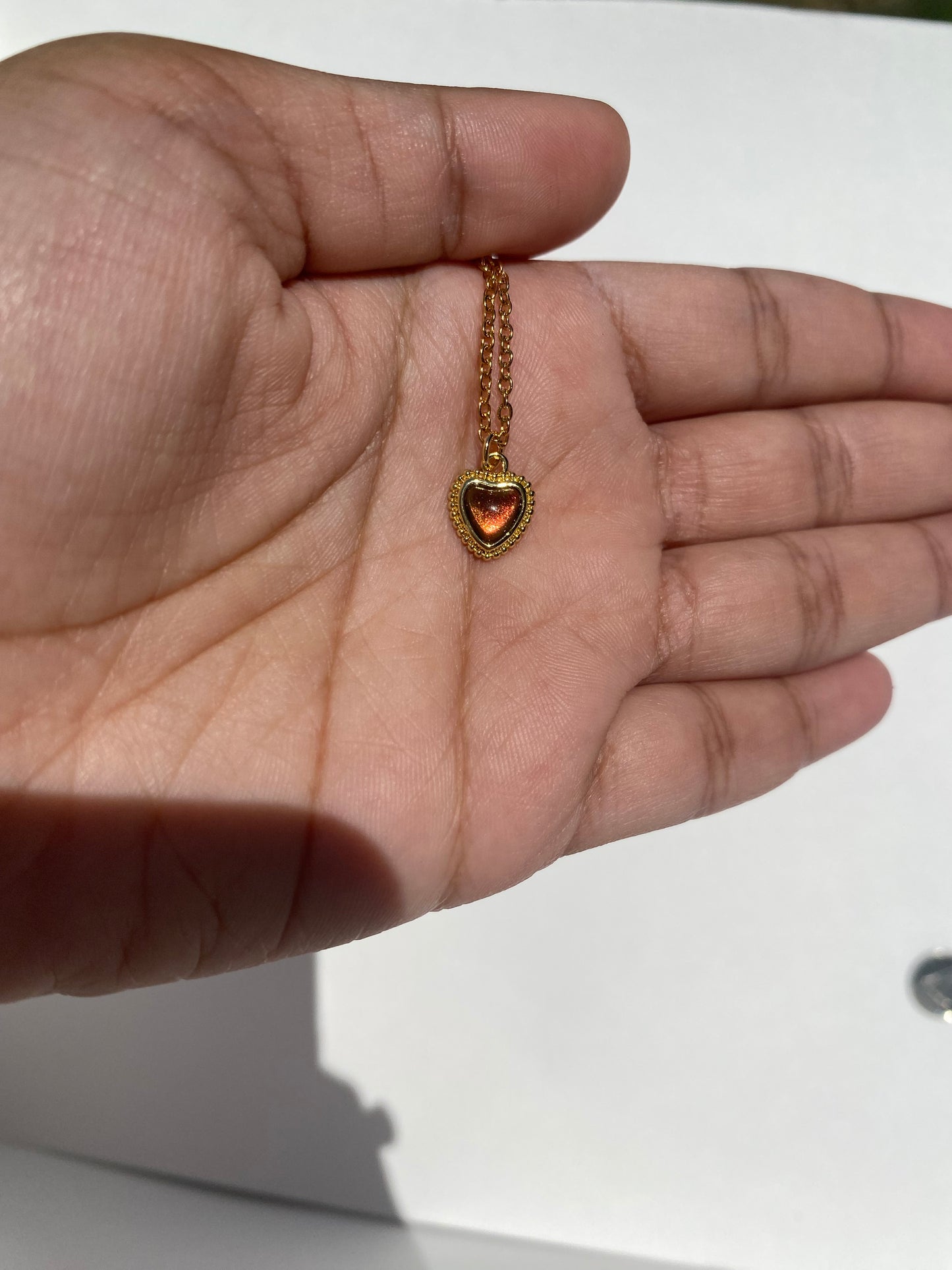 Carnelian Heart Necklace