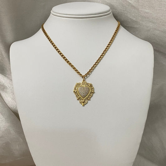 Royal Sacred Heart Necklace