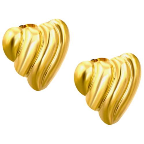 Ripple Heart Studs