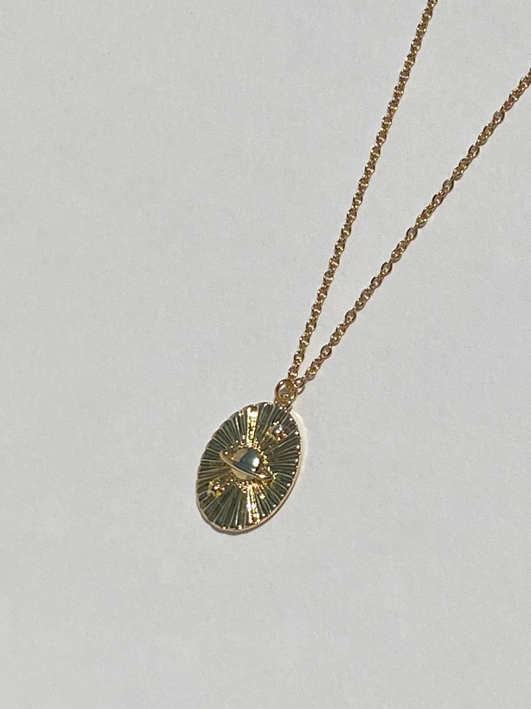 Saturn Medallion Necklace