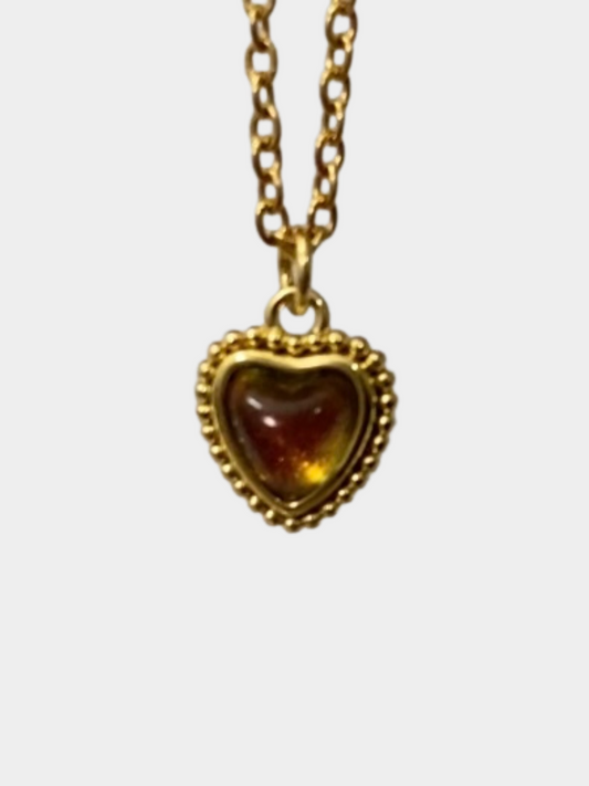 Carnelian Heart Necklace