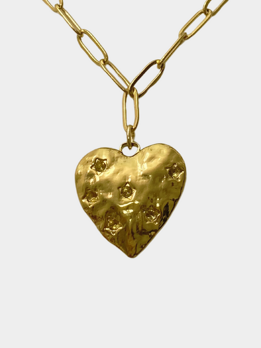 Rock-Hearted Necklace