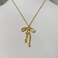 Big Bow Necklace in Gold