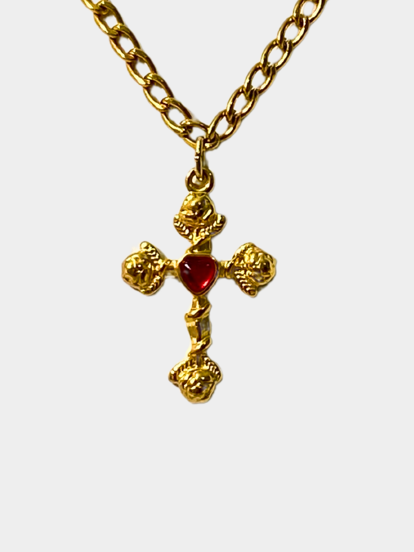 Blood Red Cross Necklace