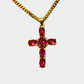 Red Crystal Cross Necklace