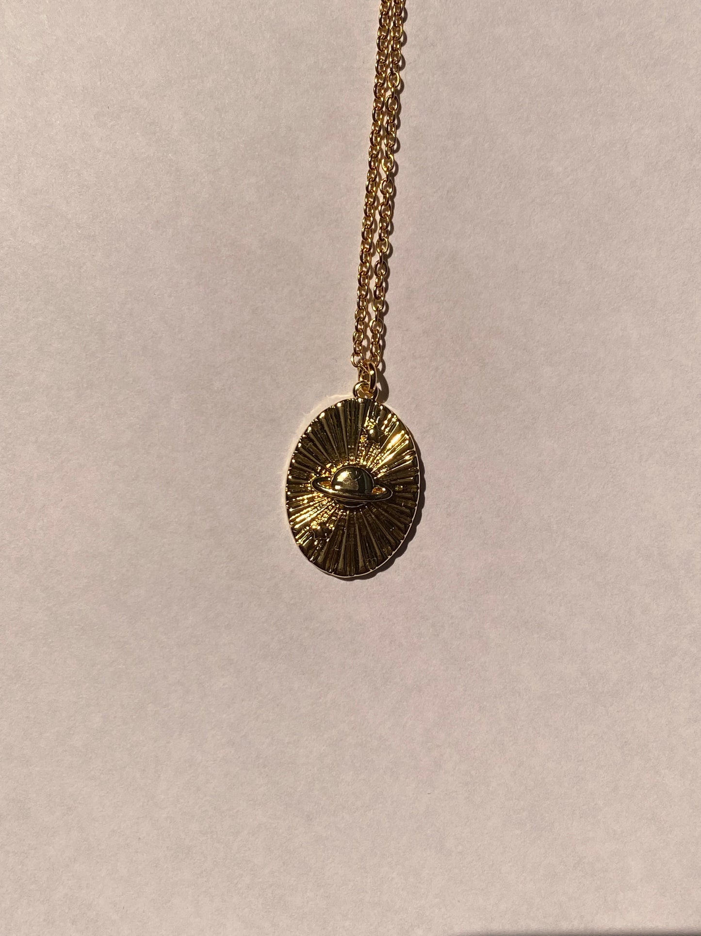 Saturn Medallion Necklace