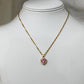 Pink Crystal Heart Necklace