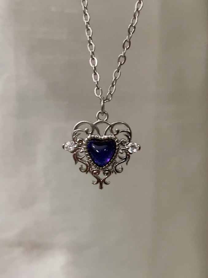 Blue Mira Necklace in Silver