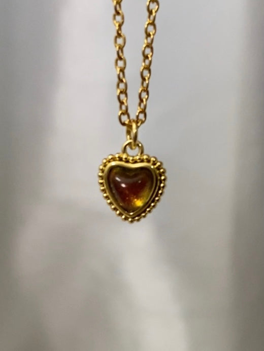 Carnelian Heart Necklace