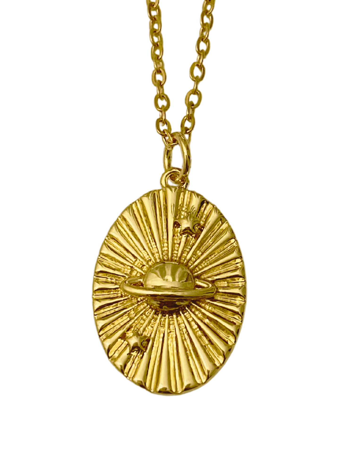 Saturn Medallion Necklace