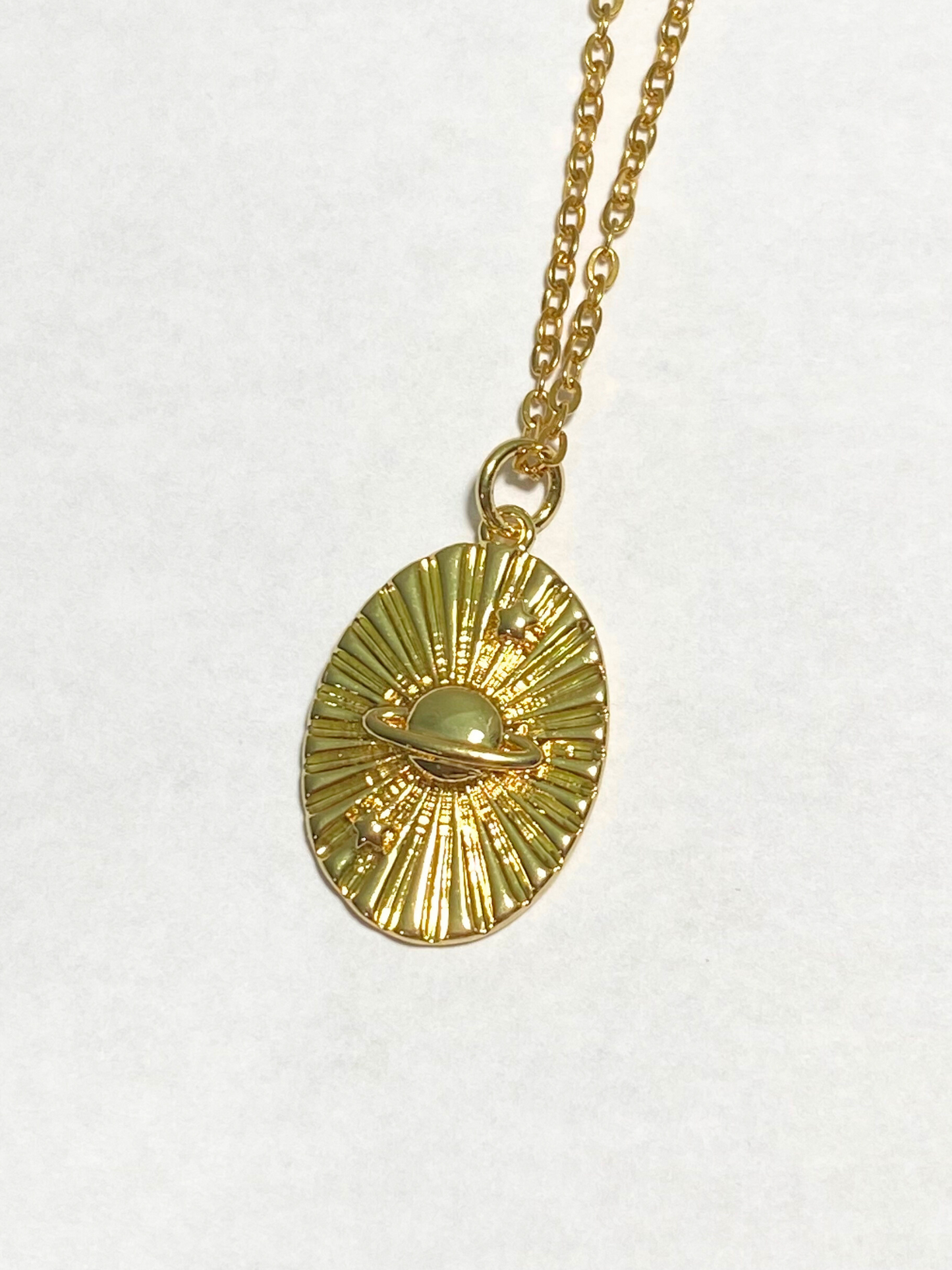 Saturn Medallion Necklace