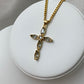 Grey Crystal Cross Necklace