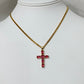 Red Crystal Cross Necklace