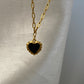 Black Coquette Heart Necklace