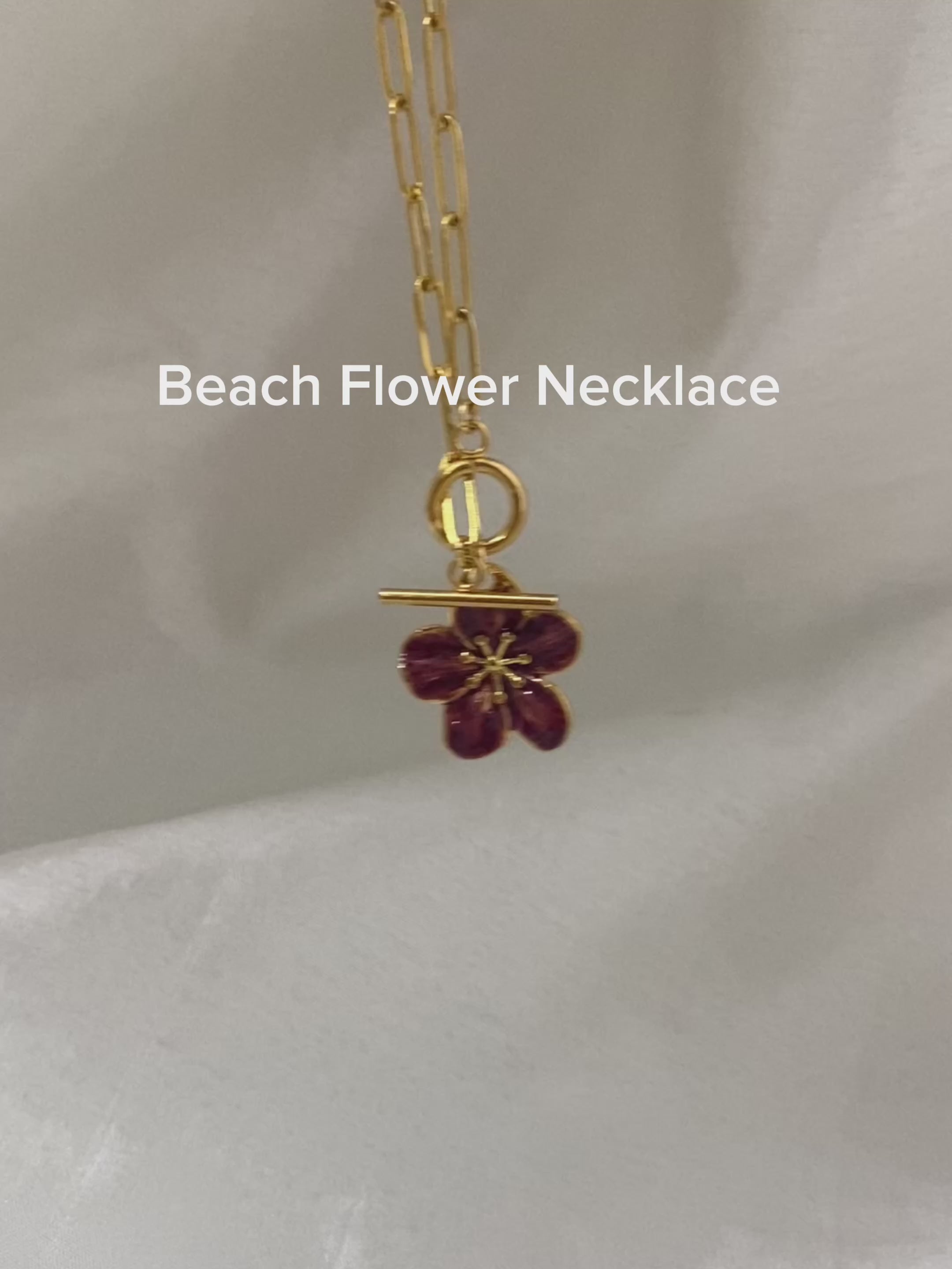 Sangria Beach Flower Necklace